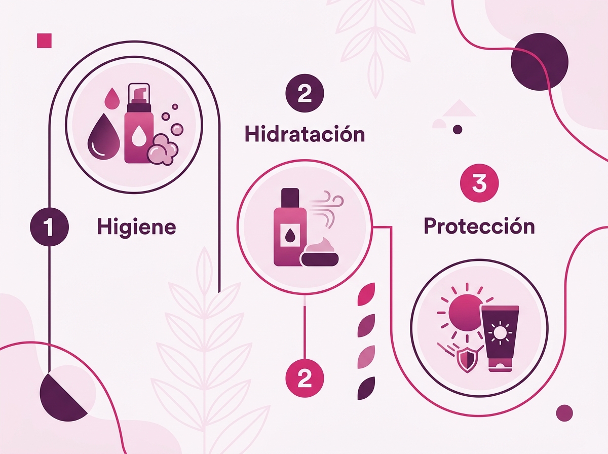 Infografía de Rutina Skinimalismo Quimiderm