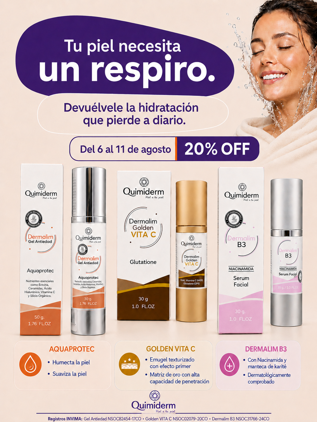 Tu piel necesita un respiro - 20% OFF